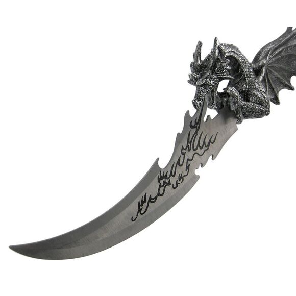 Wicked Fire-Breathing Dragon Knife Holder with Menacing-Looking Dagger - Picture 5 of 7